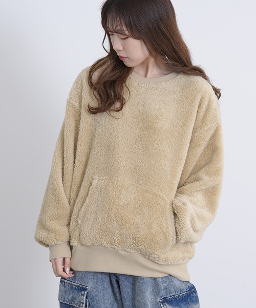 improves(インプローブス)の「ボア ポケット トレーナー(スウェット・メンズ・ブラック/ベージュ/ブラウン/ホワイト・X-LARGE/MEDIUM/LARGE)」の4枚目の写真