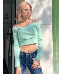 GYDA | カシュクールデザインオフショルトップス(Tシャツ/カットソー)