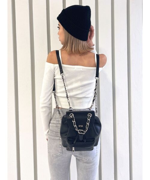 GYDA(ジェイダ)の「カシュクールデザインオフショルトップス(Tシャツ/カットソー・レディース・ブラック/オフホワイト/ミント・FREE)」の6枚目の写真