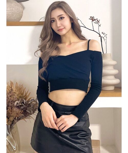 GYDA(ジェイダ)の「カシュクールデザインオフショルトップス(Tシャツ/カットソー・レディース・ブラック/オフホワイト/ミント・FREE)」の19枚目の写真