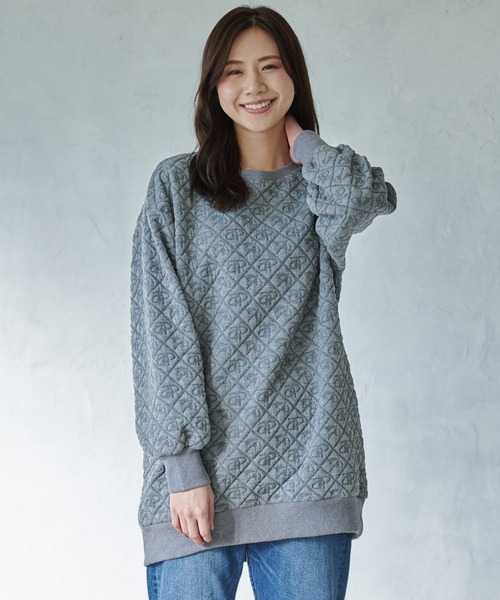 Arnold Palmer（アーノルドパーマー）の「アンブレラ ふくれジャガード チュニック（チュニック・レディース・アイボリー/杢グレー/サックスブルー・M/L/S）」の3枚目の写真