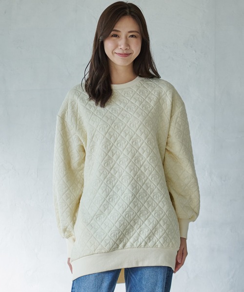 Arnold Palmer（アーノルドパーマー）の「アンブレラ ふくれジャガード チュニック（チュニック・レディース・アイボリー/杢グレー/サックスブルー・M/L/S）」の19枚目の写真