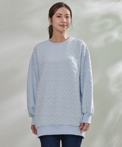 Arnold Palmer（アーノルドパーマー）の「アンブレラ ふくれジャガード チュニック（チュニック・レディース・アイボリー/杢グレー/サックスブルー・M/L/S）」の9枚目の写真