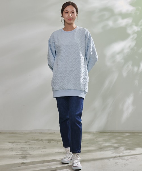 Arnold Palmer（アーノルドパーマー）の「アンブレラ ふくれジャガード チュニック（チュニック・レディース・アイボリー/杢グレー/サックスブルー・M/L/S）」の16枚目の写真