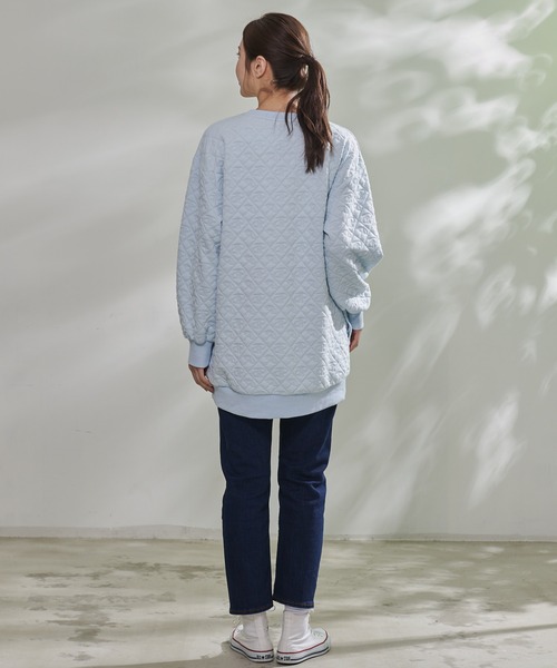 Arnold Palmer（アーノルドパーマー）の「アンブレラ ふくれジャガード チュニック（チュニック・レディース・アイボリー/杢グレー/サックスブルー・M/L/S）」の18枚目の写真