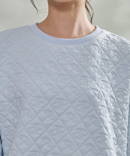 Arnold Palmer（アーノルドパーマー）の「アンブレラ ふくれジャガード チュニック（チュニック・レディース・アイボリー/杢グレー/サックスブルー・M/L/S）」の12枚目の写真