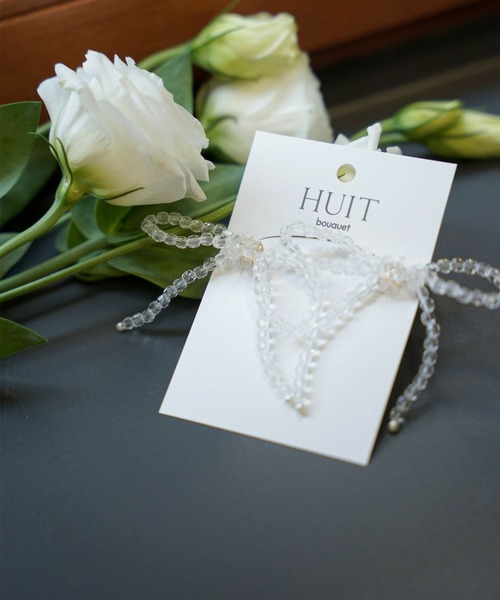 HUIT bouquet（ユイット）の「リボンモチーフ クリア ピアス HUIT（ピアス（両耳用）・レディース・クリア・フリー）」の3枚目の写真