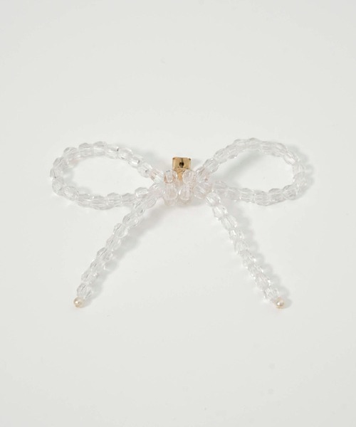 HUIT bouquet（ユイット）の「リボンモチーフ クリア ピアス HUIT（ピアス（両耳用）・レディース・クリア・フリー）」の7枚目の写真