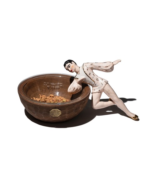 VINTAGE WOODEN BOWL WITH GLASS（その他ペットグッズ）｜PUEBCO（プエブコ）