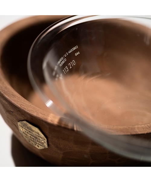 VINTAGE WOODEN BOWL WITH GLASS（その他ペットグッズ）｜PUEBCO（プエブコ）