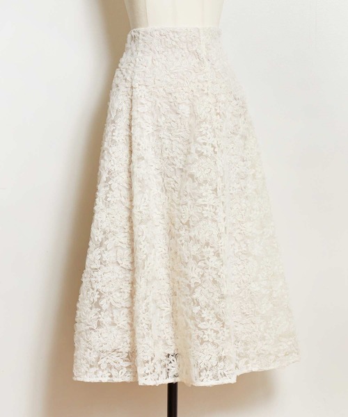 NOELA（ノエラ）の「チュール刺繍スカート（スカート・レディース・ラベンダー/カーキ/オフホワイト・S/M）」の14枚目の写真