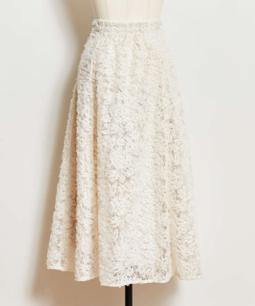 NOELA（ノエラ）の「チュール刺繍スカート（スカート・レディース・ラベンダー/カーキ/オフホワイト・S/M）」の16枚目の写真