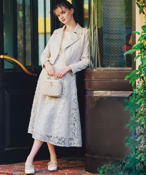 NOELA（ノエラ）の「チュール刺繍スカート（スカート・レディース・ラベンダー/カーキ/オフホワイト・S/M）」の22枚目の写真