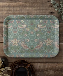 Jubilee（ジュビリー）の「バンブー中型トレイ Jubilee ウィリアムモリス柄 お盆 ギフトボックス付（キッチンツール）」