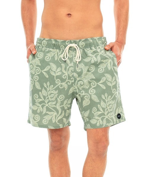 【セール】RVCA メンズ BARNES ELASTIC SHORT ボードショーツ/サーフトランクス 【2024年春夏モデル】/ルーカリサイクルポリエステルエコスイムボードショーツ（水着）｜RVCA（ルーカ）