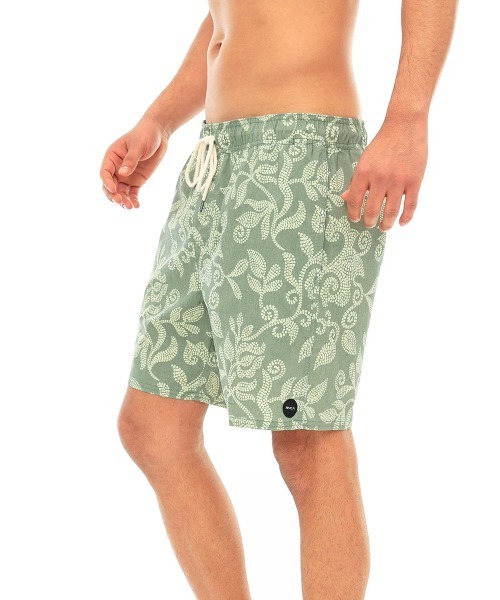 【セール】RVCA メンズ BARNES ELASTIC SHORT ボードショーツ/サーフトランクス 【2024年春夏モデル】/ルーカリサイクルポリエステルエコスイムボードショーツ（水着）｜RVCA（ルーカ）