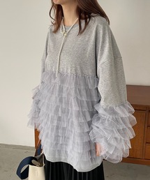 チュールフリルプルオーバー