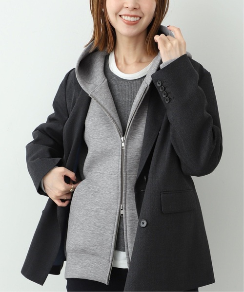 SLOBE IENA（スローブイエナ）の「《WEB限定/追加4》ボリュームジップアップフーディー（パーカー・レディース・グレー・FREE）」の15枚目の写真