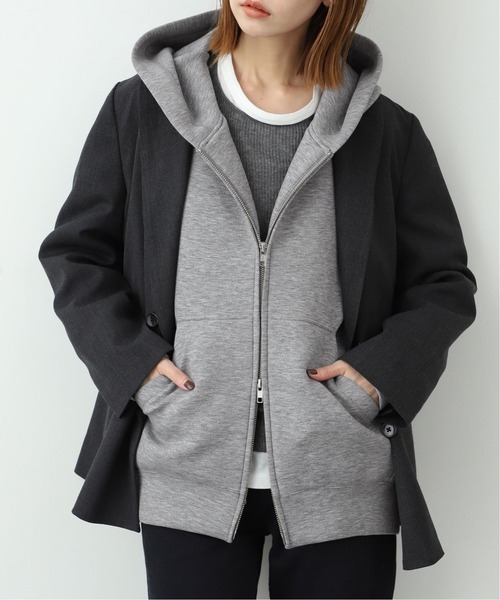 SLOBE IENA（スローブイエナ）の「《WEB限定/追加4》ボリュームジップアップフーディー（パーカー・レディース・グレー・FREE）」の13枚目の写真