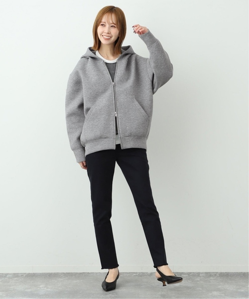 SLOBE IENA（スローブイエナ）の「《WEB限定/追加4》ボリュームジップアップフーディー（パーカー・レディース・グレー・FREE）」の14枚目の写真