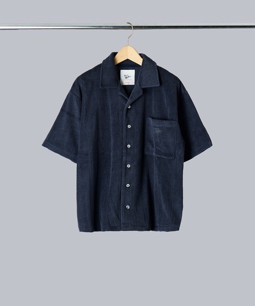 MILLER(ミラー)の「【 Robert P. Miller / ロバート・ピー・ミラー 】 パイル パネルリブ オープンシャツ DRE RM241-1164(シャツ/ブラウス・レディース・ネイビー/キャメル/アイボリー・FREE)」の3枚目の写真