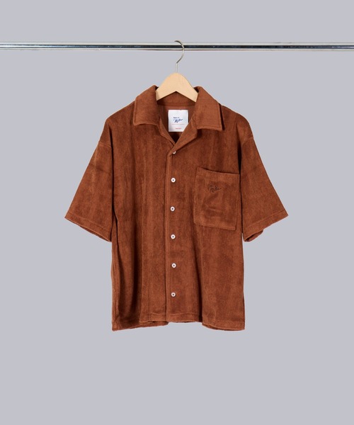 MILLER(ミラー)の「【 Robert P. Miller / ロバート・ピー・ミラー 】 パイル パネルリブ オープンシャツ DRE RM241-1164(シャツ/ブラウス・レディース・ネイビー/キャメル/アイボリー・FREE)」の1枚目の写真
