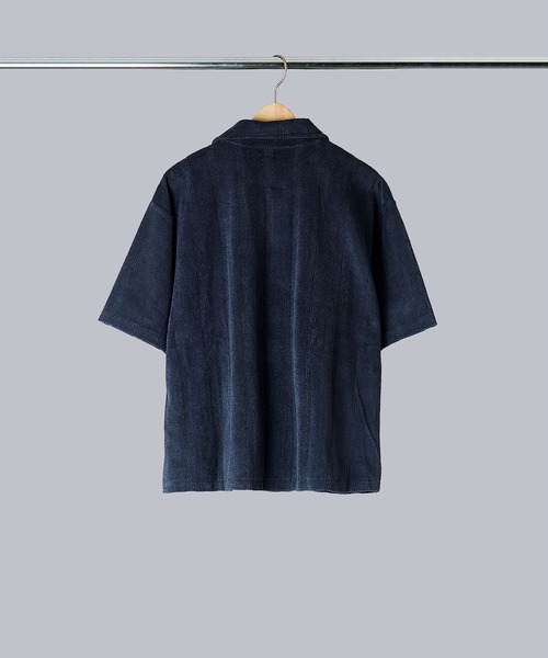 MILLER(ミラー)の「【 Robert P. Miller / ロバート・ピー・ミラー 】 パイル パネルリブ オープンシャツ DRE RM241-1164(シャツ/ブラウス・レディース・ネイビー/キャメル/アイボリー・FREE)」の4枚目の写真