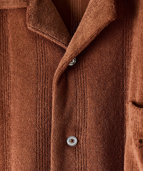 MILLER(ミラー)の「【 Robert P. Miller / ロバート・ピー・ミラー 】 パイル パネルリブ オープンシャツ DRE RM241-1164(シャツ/ブラウス・レディース・ネイビー/キャメル/アイボリー・FREE)」の7枚目の写真