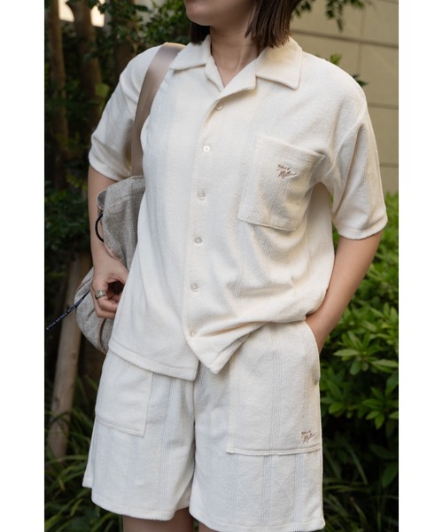 MILLER(ミラー)の「【 Robert P. Miller / ロバート・ピー・ミラー 】 パイル パネルリブ オープンシャツ DRE RM241-1164(シャツ/ブラウス・レディース・ネイビー/キャメル/アイボリー・FREE)」の16枚目の写真