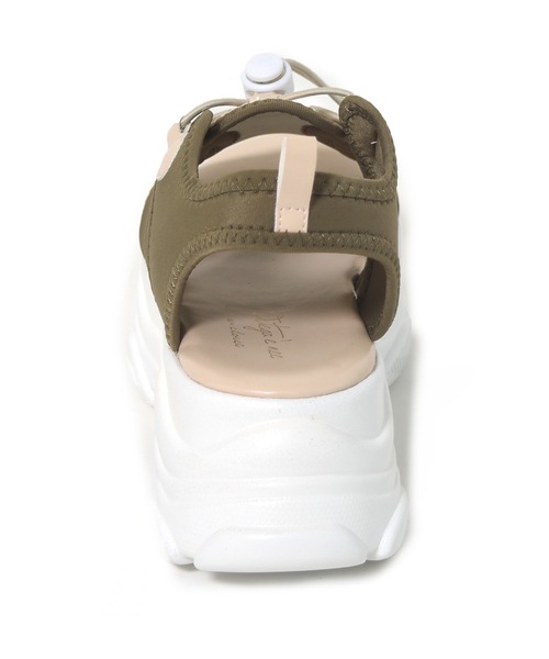 w closet（ダブルクローゼット）の「メッシュ切替スポサン（サンダル・レディース・オフホワイト/カーキ/ブラック・M/L）」の8枚目の写真