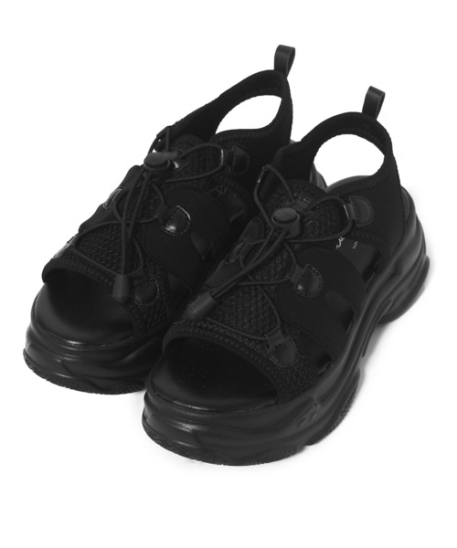 w closet（ダブルクローゼット）の「メッシュ切替スポサン（サンダル・レディース・オフホワイト/カーキ/ブラック・M/L）」の20枚目の写真