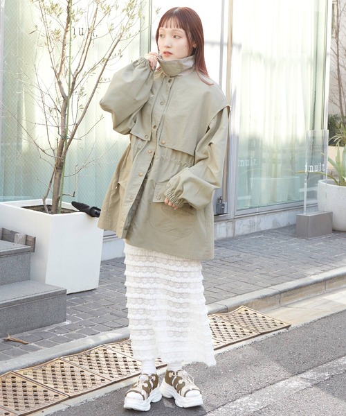 w closet（ダブルクローゼット）の「メッシュ切替スポサン（サンダル・レディース・オフホワイト/カーキ/ブラック・M/L）」の13枚目の写真