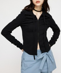 FRONT ZIP CUT トップス