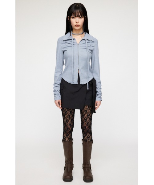 LAGUA GEM(ラグアジェム)の「FRONT ZIP CUT トップス(Tシャツ/カットソー・レディース・ブラック/ブルー/ピンク・FREE)」の10枚目の写真