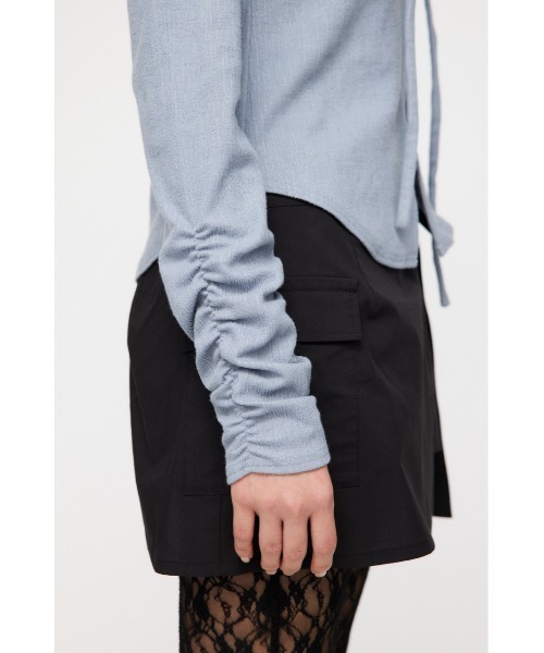 LAGUA GEM(ラグアジェム)の「FRONT ZIP CUT トップス(Tシャツ/カットソー・レディース・ブラック/ブルー/ピンク・FREE)」の14枚目の写真