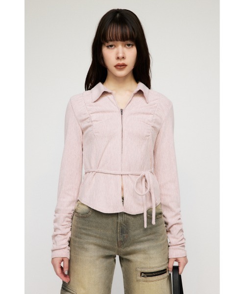 LAGUA GEM(ラグアジェム)の「FRONT ZIP CUT トップス(Tシャツ/カットソー・レディース・ブラック/ブルー/ピンク・FREE)」の20枚目の写真