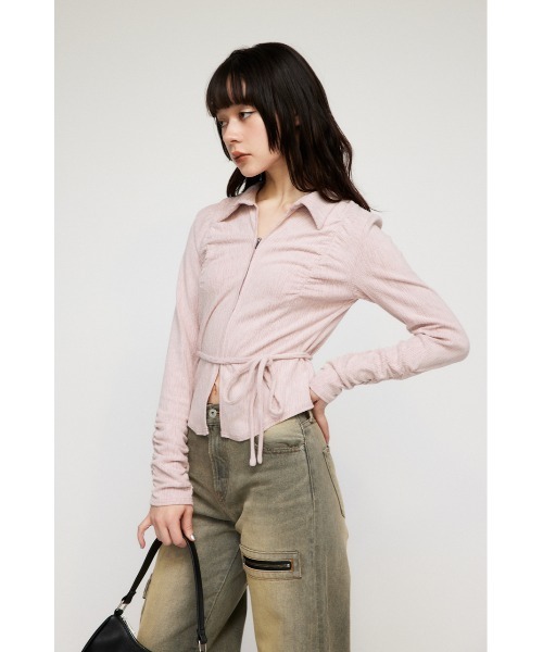 FRONT ZIP CUT トップス（Tシャツ/カットソー）｜LAGUA GEM