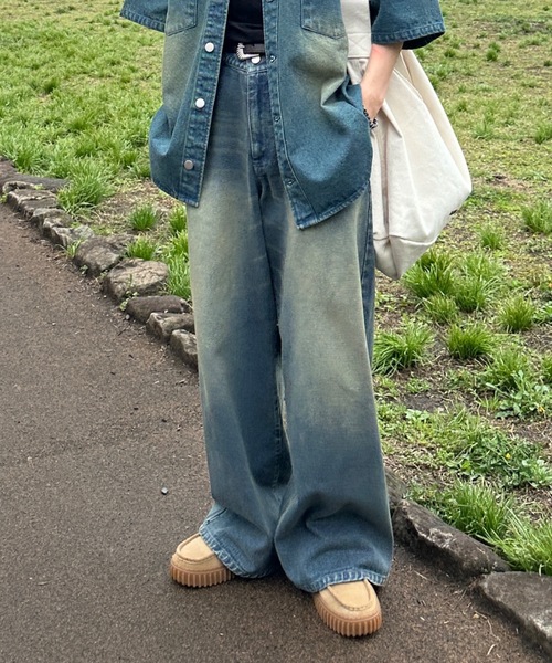 ADAMASTE（アダマスト）の「13.5oz vintage like overdyed denim - 13.5オンスヴィンテージライクオーバーダイデニム（デニムパンツ・メンズ・ブルー/サックスブルー/ブラック/ブラウン・LARGE/MEDIUM/SMALL）」の11枚目の写真