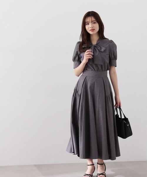 PROPORTION BODY DRESSING（プロポーションボディドレッシング）の「シャンブレーリボンボウタイブラウス / 1214110310（シャツ/ブラウス・レディース・ブラック/ダークネイビー・MEDIUM/SMALL）」の16枚目の写真