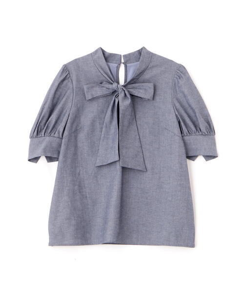 PROPORTION BODY DRESSING（プロポーションボディドレッシング）の「シャンブレーリボンボウタイブラウス / 1214110310（シャツ/ブラウス・レディース・ブラック/ダークネイビー・MEDIUM/SMALL）」の14枚目の写真