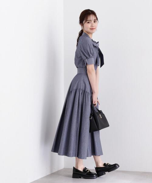 PROPORTION BODY DRESSING（プロポーションボディドレッシング）の「シャンブレーリボンボウタイブラウス / 1214110310（シャツ/ブラウス・レディース・ブラック/ダークネイビー・MEDIUM/SMALL）」の17枚目の写真