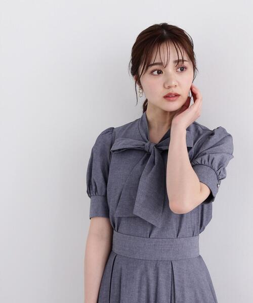 PROPORTION BODY DRESSING（プロポーションボディドレッシング）の「シャンブレーリボンボウタイブラウス / 1214110310（シャツ/ブラウス・レディース・ブラック/ダークネイビー・MEDIUM/SMALL）」の18枚目の写真