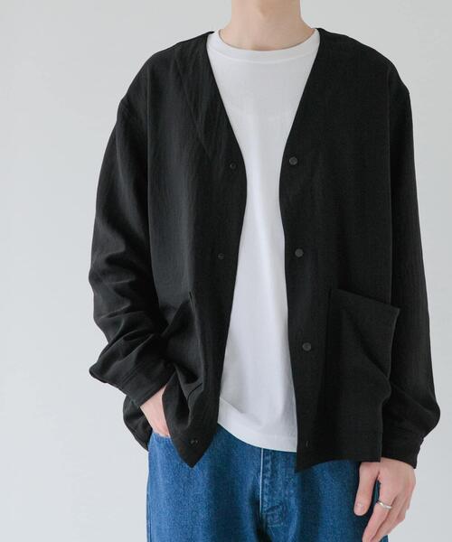 FORK&SPOON（フォークアンドスプーン）の「FORK&SPOON　ワッシャーダブルクロスカーディガン（その他アウター・メンズ・ベージュ系その他/ブラック・5/4）」の18枚目の写真