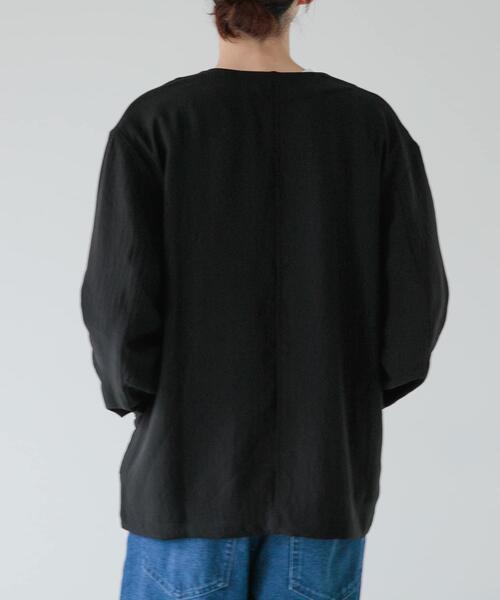 FORK&SPOON（フォークアンドスプーン）の「FORK&SPOON　ワッシャーダブルクロスカーディガン（その他アウター・メンズ・ベージュ系その他/ブラック・5/4）」の12枚目の写真