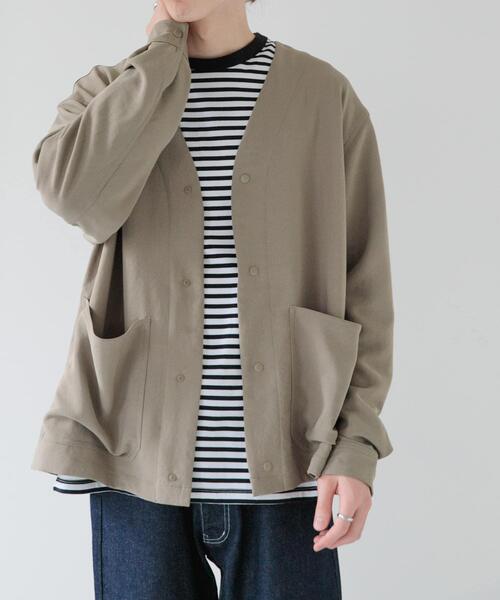 FORK&SPOON（フォークアンドスプーン）の「FORK&SPOON　ワッシャーダブルクロスカーディガン（その他アウター・メンズ・ベージュ系その他/ブラック・5/4）」の16枚目の写真