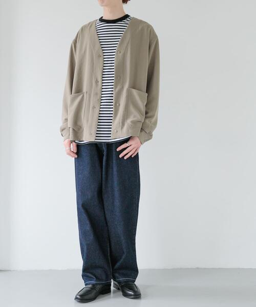 FORK&SPOON（フォークアンドスプーン）の「FORK&SPOON　ワッシャーダブルクロスカーディガン（その他アウター・メンズ・ベージュ系その他/ブラック・5/4）」の8枚目の写真