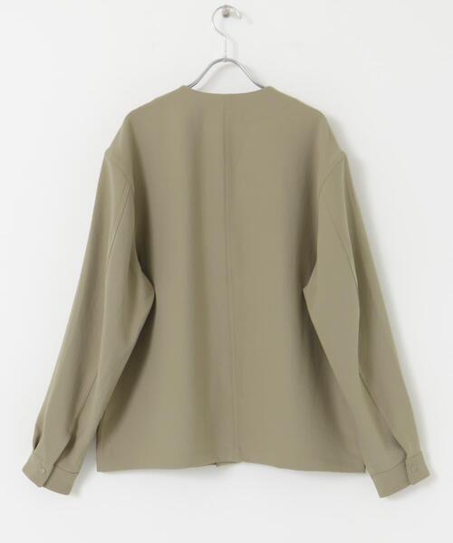 FORK&SPOON（フォークアンドスプーン）の「FORK&SPOON　ワッシャーダブルクロスカーディガン（その他アウター・メンズ・ベージュ系その他/ブラック・5/4）」の3枚目の写真