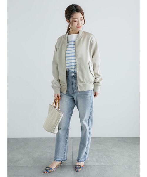 Te chichi（テチチ）の「バンブーハンドルニットトートバッグ（ハンドバッグ・レディース・オフホワイト/ブラック・F）」の5枚目の写真