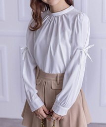 clear | 袖リボンパフスリーブ長袖ブラウス≪2024SS新作≫(シャツ/ブラウス)