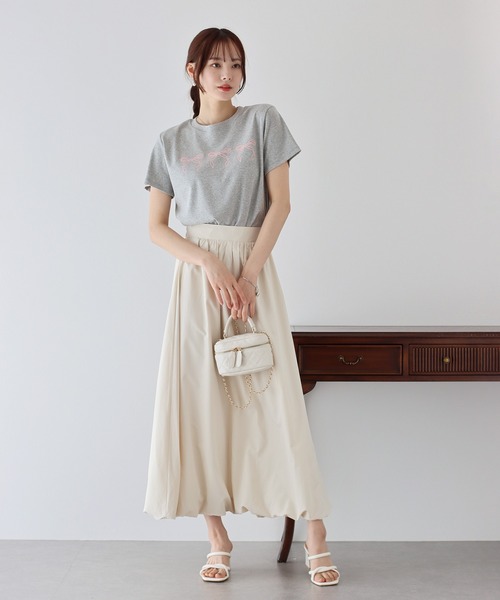 BLUEEAST（ブルーイースト）の「リボンプリントTシャツ（Tシャツ/カットソー・レディース・グレー/ホワイト/ネイビー・MEDIUM）」の19枚目の写真